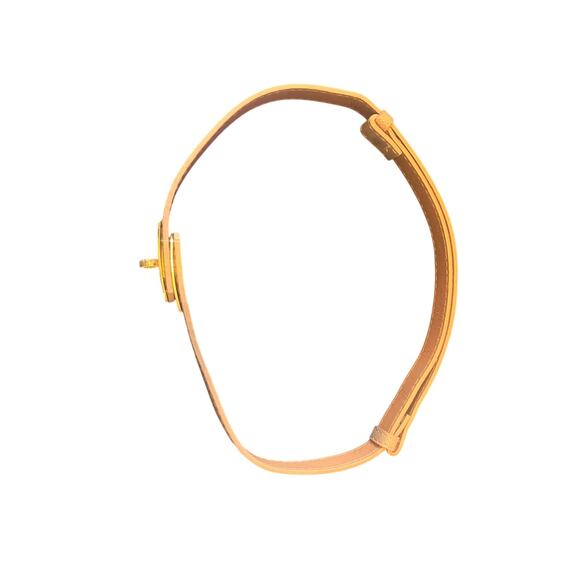 NWOT Lot of 2 Skinny Leather Belts Tan/Black Fully Adjustable Fits to Size 36" - Picture 4 of 4